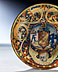 Detailabbildung: Majolika-Wappenteller aus Gubbio