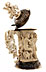 Detailabbildung: † Großer, figürlich beschnitzter Elfenbeinhumpen mit Silbermontierung