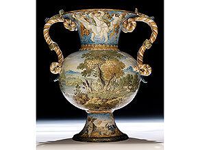 Majolika-Vase von Carlo Antonio Grue, 1655 - 1723
