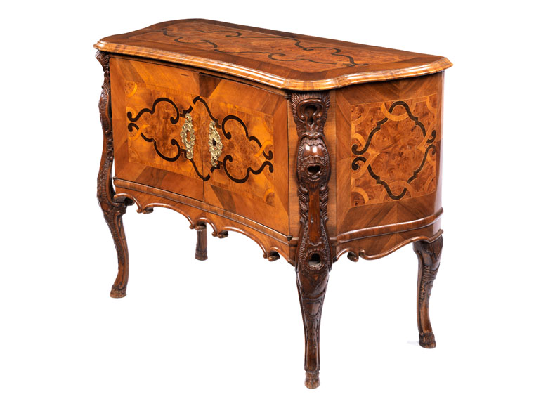 Intarsierte Kommode - Hampel Kunstauktionen