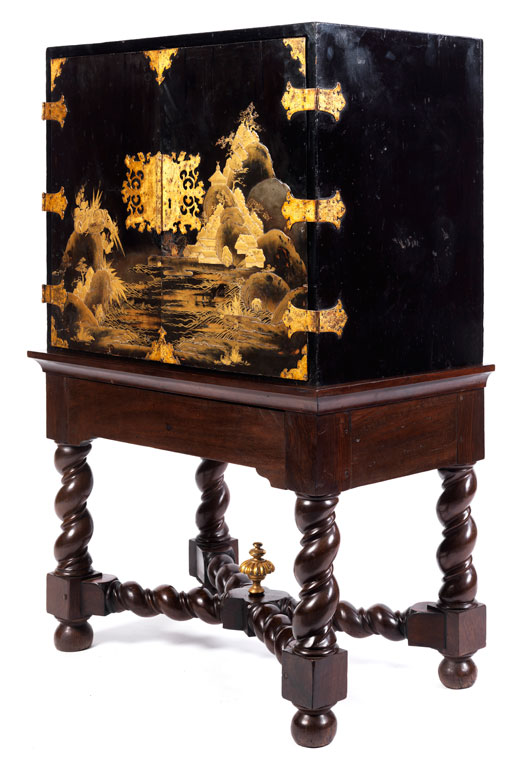 Kabinett mit prächtigem Lackdekor - Hampel Kunstauktionen