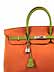 Detailabbildung: † Hermès Birkin Bag 40 cm Special Order Horseshoe Orange & Vert Anis 